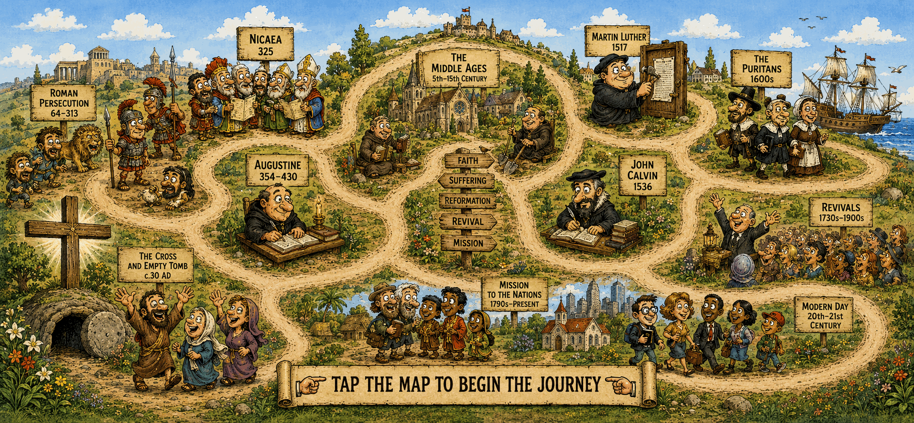 Tap the Map to Begin the Journey